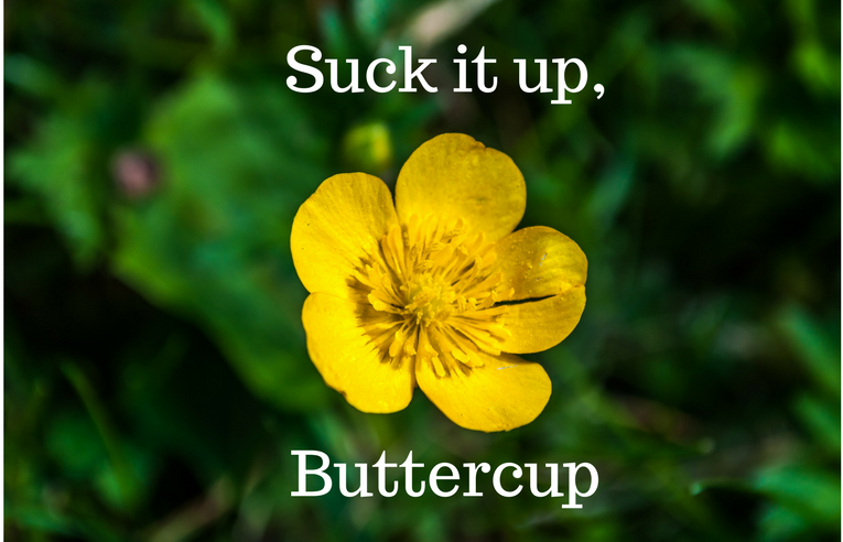 Suck it up, Buttercup